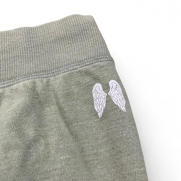 Y2k Vintage Low Rise Victoria's Secret Capri Olive Joggers with Colorful Text - Picture 4 of 4